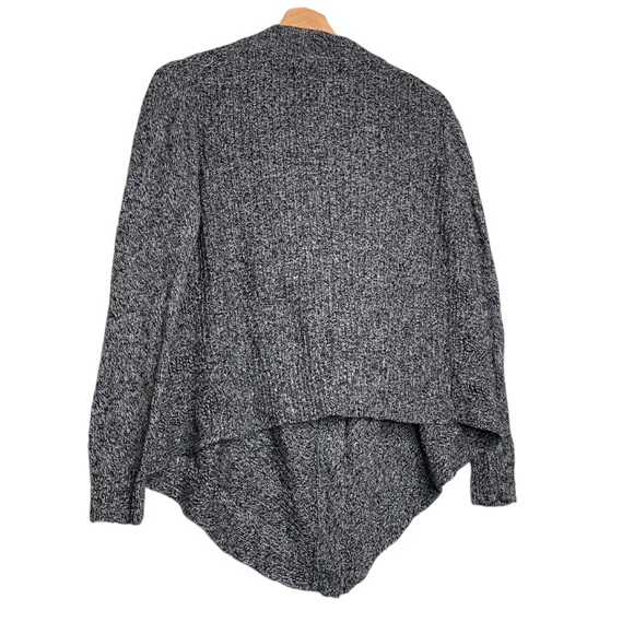 Alice + Olivia Womens Cardigan Sweater Gray Marled V Neck Long Sleeve L - Picture 2 of 11